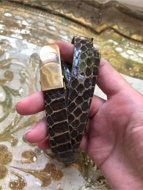 Genuine Reptile Leather Medium Belt